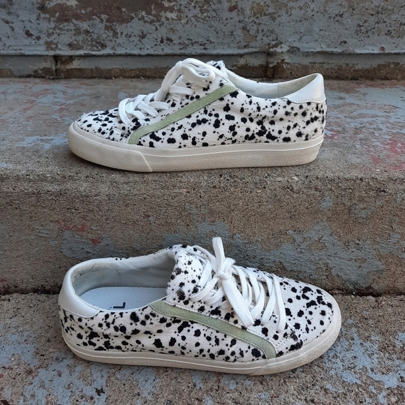 🌟 Madewell sidewalk low-top sneakers in spatter-painted calf hair size 10 - Picture 1 of 5